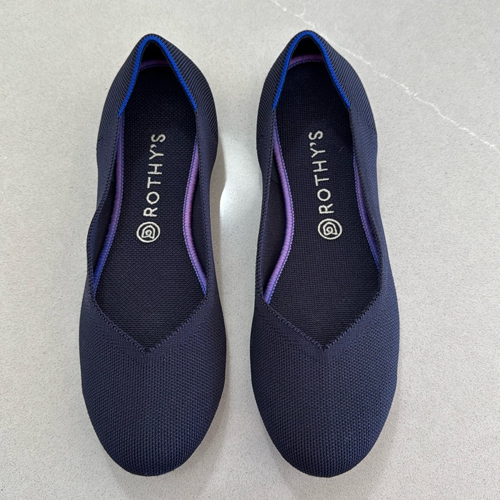 Rothy’s The Flat in navy, size 11.  Very good used condition.